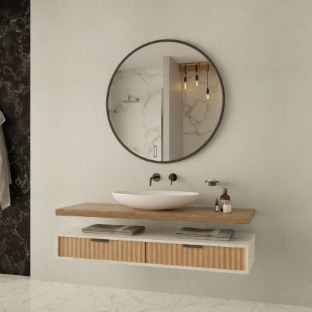 Oglinzi de perete Forma clasică a hubloului simbolizează simplitatea designului scandinav