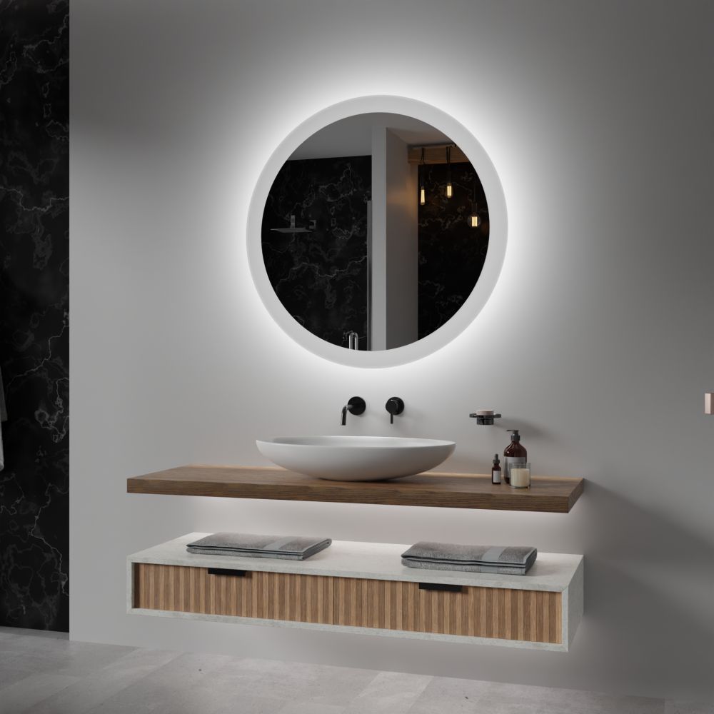 Настенное зеркало для ванной комнаты со светодиодной подсветкой