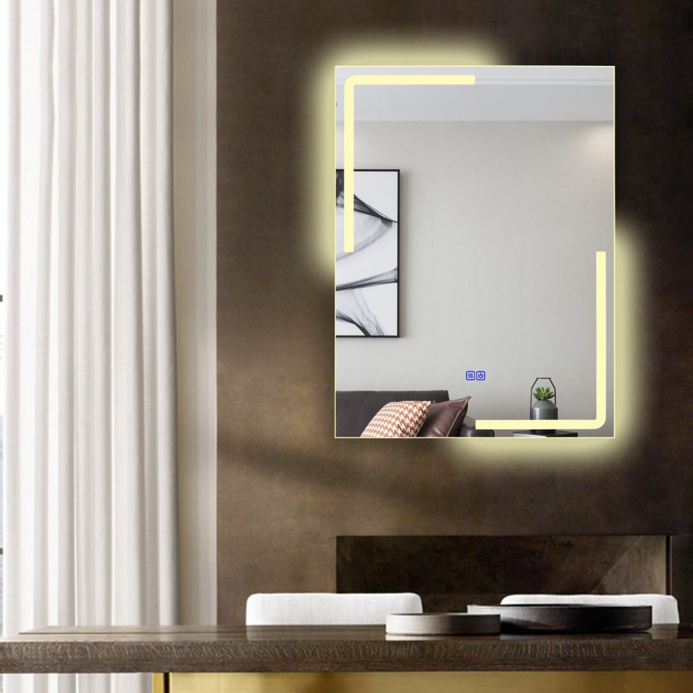 Oglindă de baie cu iluminare LED unică și design elegant și simplu
