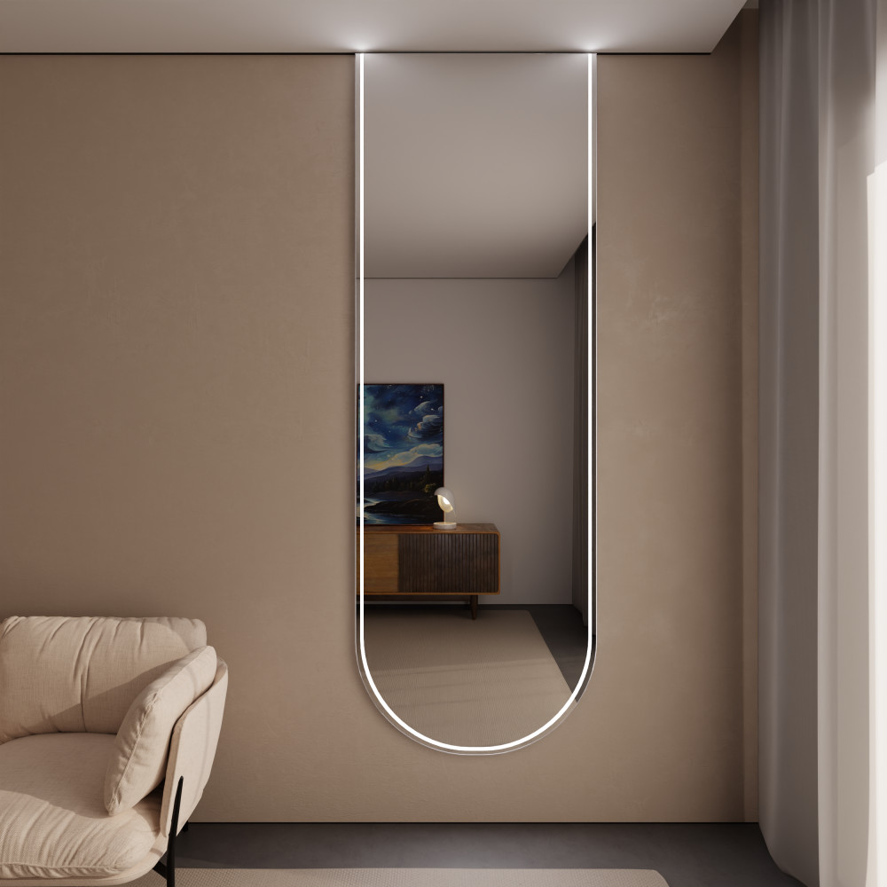 Oglinzi cu iluminare LED Halo Arc Front