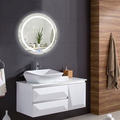 Зеркала для ванной Округлое и аккуратное с красивой светодиодной подсветкой